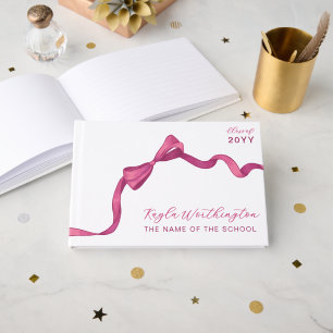Livre D'or Fuchsia Rose Rose Bow Pas de diplôme de photograph