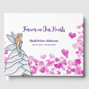 Livre D'or Funérailles Belle fille Fée Princesse rose