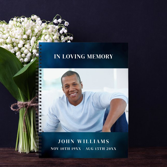 Livre d'or funérailles funéraire bleu ciel photo (Créateur téléchargé)