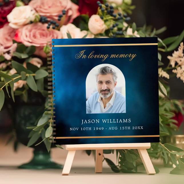 Livre d'or funérailles funéraire bleu ciel photo a (Créateur téléchargé)