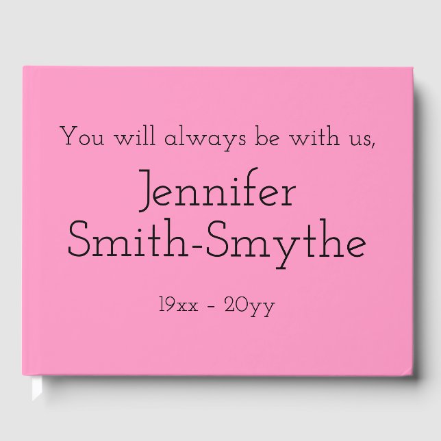 Livre D'or Funérailles minimes et basiques/Livre d'invités co (Recto)