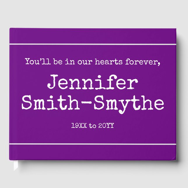 Livre D'or Funérailles minimes et personnalisées/Livre d'or c (Recto)