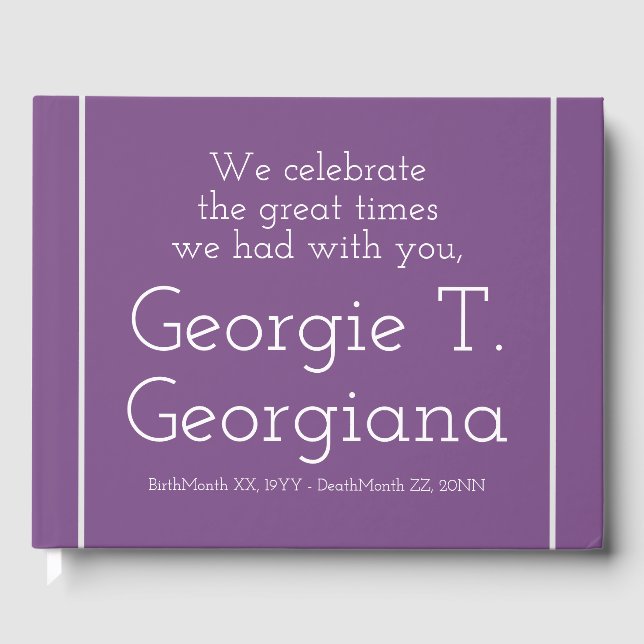 Livre D'or Funérailles simples et amoureuses/Livre d'invité c (Recto)