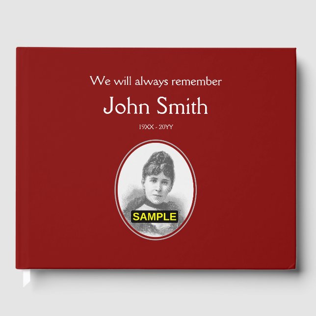 Livre d'or funéraire basique et élégant (Recto)