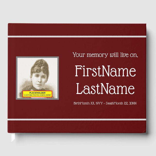 Livre d'or funéraire de base et respectable (Recto)