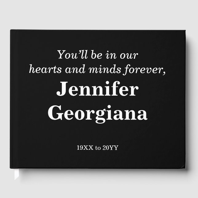 Livre d'or funéraire/mémorial de base et respectab (Recto)