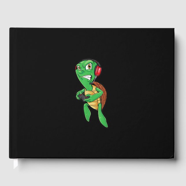 Livre D'or Funny Gaming Angry Sea Turtle Playing (Recto)