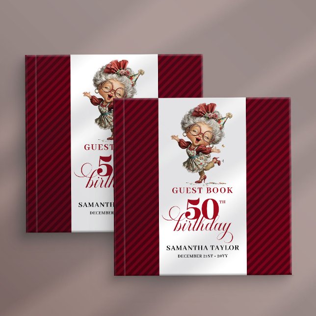 Livre D'or Funny whimsical 50th woman birthday guest book (Funny whimsical 50th woman birthday guest book)