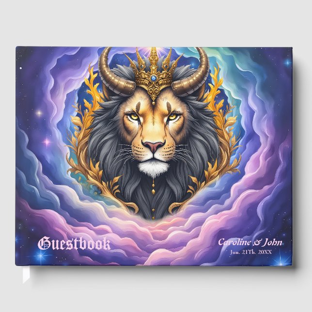Livre D'or Gardiens au clair de lune – Lion cosmique.  (Recto)