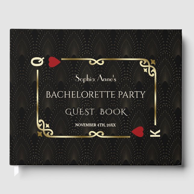 Livre D'or Gatsby Casino Las Vegas Poker Bachelorette (Recto)