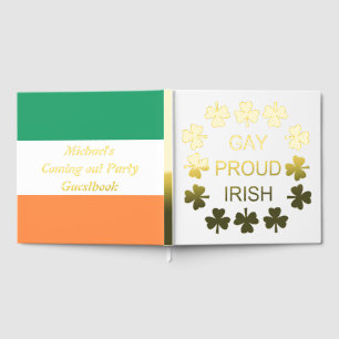 Livre D'or Gay Fier irlandais LGBT Rainbow Shamrocks Custom