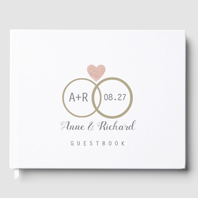 Livre D'or gentil mariage messages invités amour (Recto)