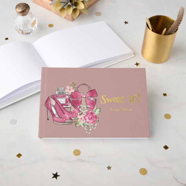 Livre D'or Girly Sweet 16 ! (Recto ouvert)