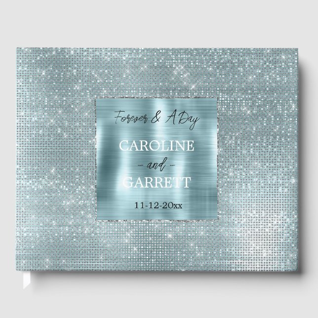 Livre D'or Glam Aqua Glitzy Silver Sparkle (Recto)