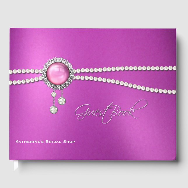 Livre d'or Glam Fuchsia et Pearls (Recto)