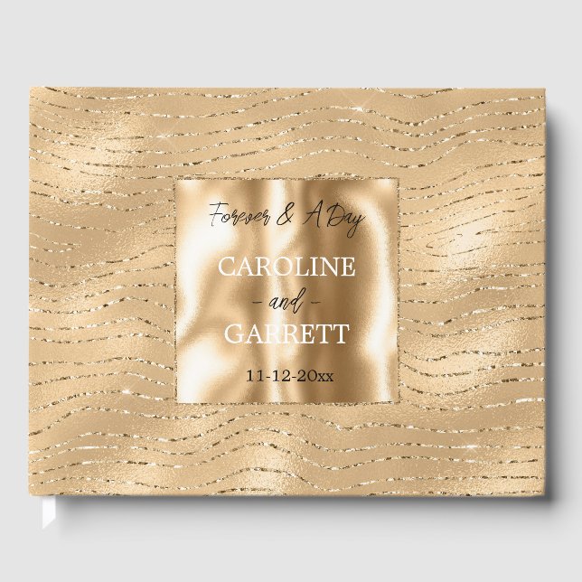 Livre D'or Glitzy Gold Stripes Glam (Recto)