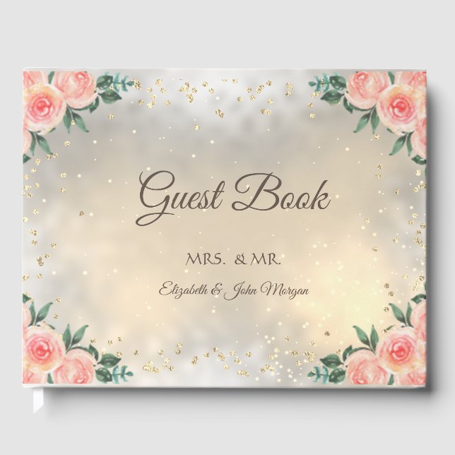 Livre D'or Gold Diamonds Bourgogne Rose Mariage (Recto)