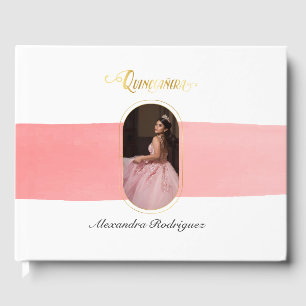 Livre D'or Gold et Rose rose photo Quinceanera