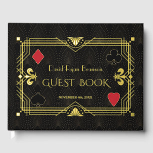 Livre D'or Gold Foil Roaring 20's Art Deco Bachelor Party