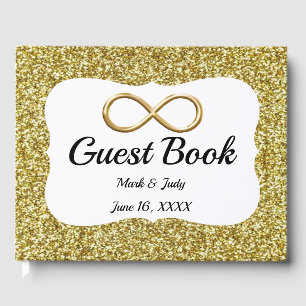 Livre D'or Gold Parties scintillant Gold Infinity Mariage Liv