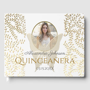 Livre D'or Gold Photo Quinceanera Anniversaire
