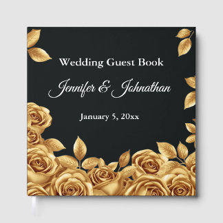 Livre D'or Gold Roses Custom Background Wedding 