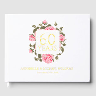 Livre D'or GOLD WILD ROSE BOUQUET 60e ANNIVERSAIRE DU DIAMANT
