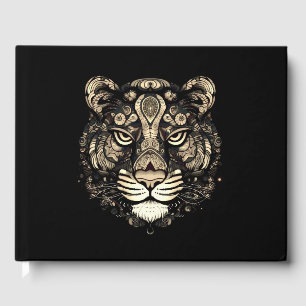 Livre D'or Golden Tiger Head Event Date Spine