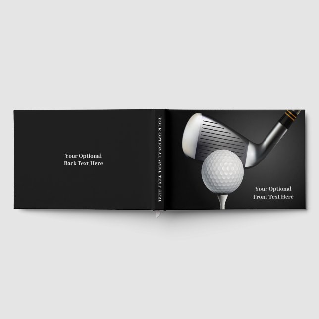 Livre D'or Golf de texte personnalisé (Complet)