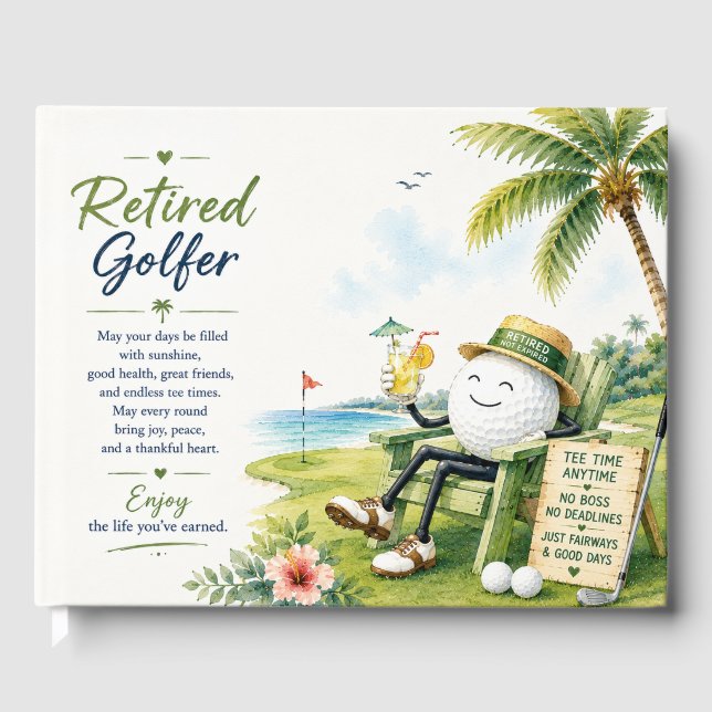 Livre D'or Golf Floride thème avec balle sur le vert  (Recto)
