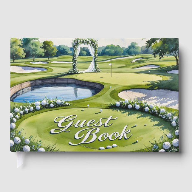 Livre D'or Golf Mariage Réservé aux clients à thème (Recto)