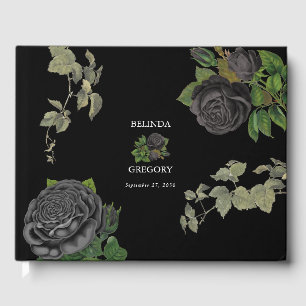 Livre D'or Gothique Halloween Rose noir Mariage