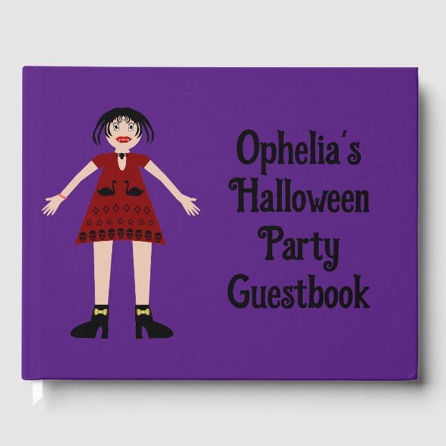 Livre D'or Gothique Halloween Vampire Lady Custom (Recto)