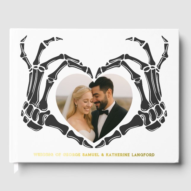 Livre D'or Gothique Romantique Squelette main Halloween Maria (Recto)