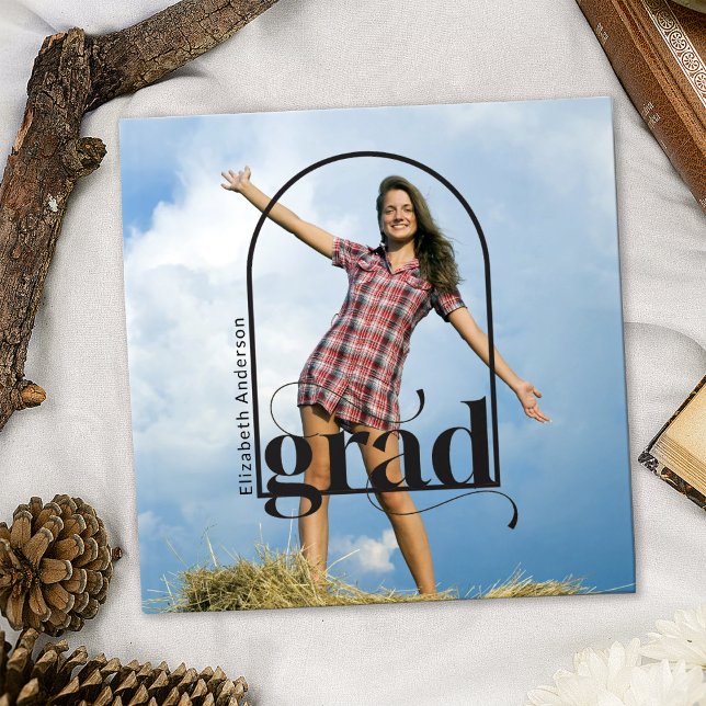 Livre D'or GRAD moderne Arc Noir Photo Party Graduation (Créateur téléchargé)