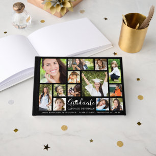 Livre D'or GRADUATE 13 Photo Collage Script Couleur personnal