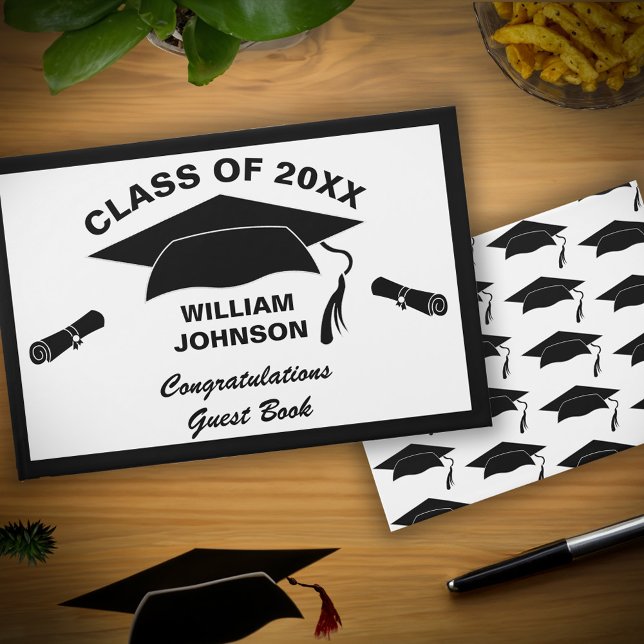 Livre D'or Graduate Graduation Senior Class Félicitations (Graduate Graduation Senior Class Congratulations Guest Book makes a great keepsake for the graduate.)