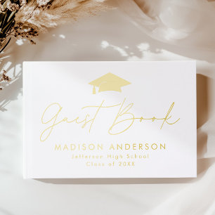 Livre D'or Graduation de la photo de script or moderne