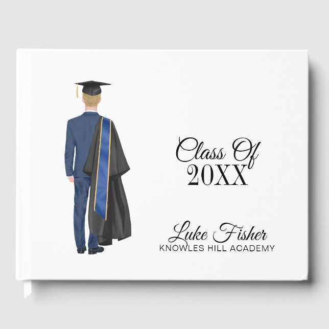 Livre D'or Graduation Leavers Party Guest Book Young Man (Recto)