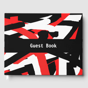 Livre D'or Graffiti noir, blanc et rouge