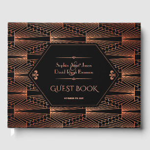 Livre D'or Grand Mariage Art Déco Gatsby des années 20