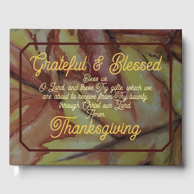 Livre D'or Grateful & Blessed Thanksgiving Journal (Recto)