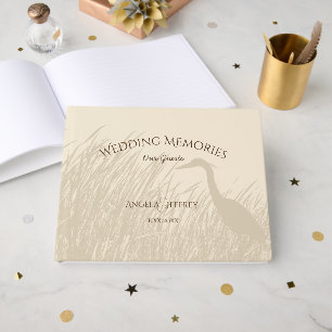 Livre D'or Great Blue Heron rustique mariages invités souveni