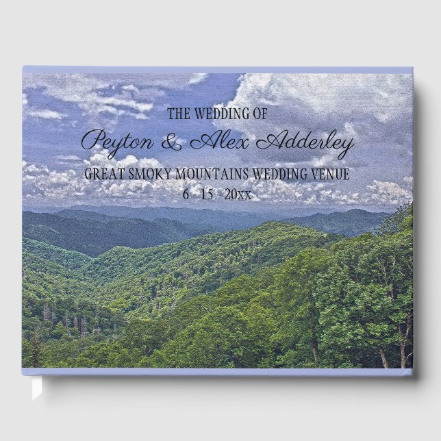 Livre D'or Great Smoky Mountains Mariage (Recto)