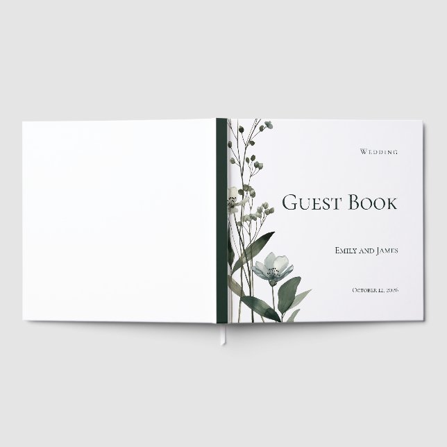 Livre D'or Green Floral Botanical Wedding (Complet)
