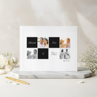Livre D'or Grille photo de l'anniversaire du mariage noir