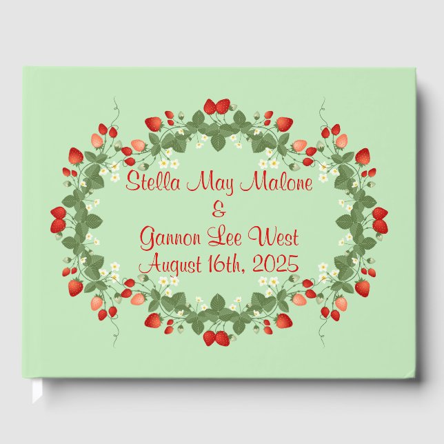 Livre D'or Gros Mariage de fraises d'été (Recto)