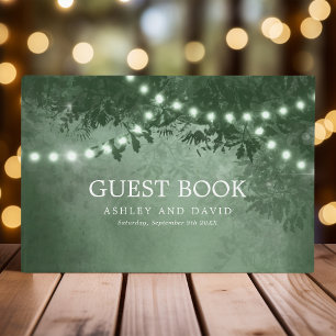 Livre D'or Guirlande de lumières de l'arbre rustique Mariage
