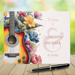 Livre D'or Guitare Wildflower Esperluette Musicale Mariage