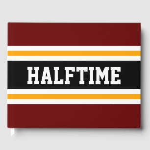 Livre D'or HALFTIME Athlétisme Gras Rouge Black Party Stripes